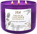 French Lavender Vanilla Three Wick Soy Candle, 15.8 oz product photo