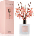 Premium Reed Diffuser Set with Preserved Baby'S Breath & Cotton Stick Sandalwood Rose | 6.7Oz Scent Fragrance Oil Diffuser for Bedroom Bathroom Home Décor