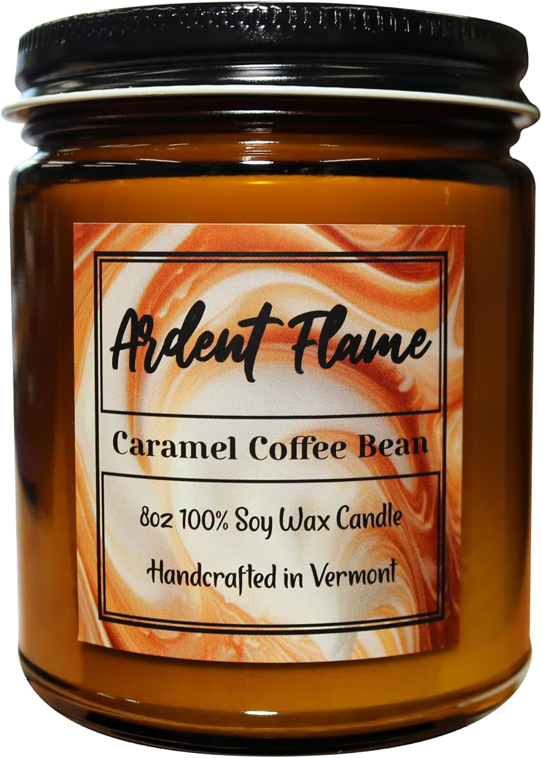 Caramel Coffee Bean Soy Wax Candle, 8 oz product photo
