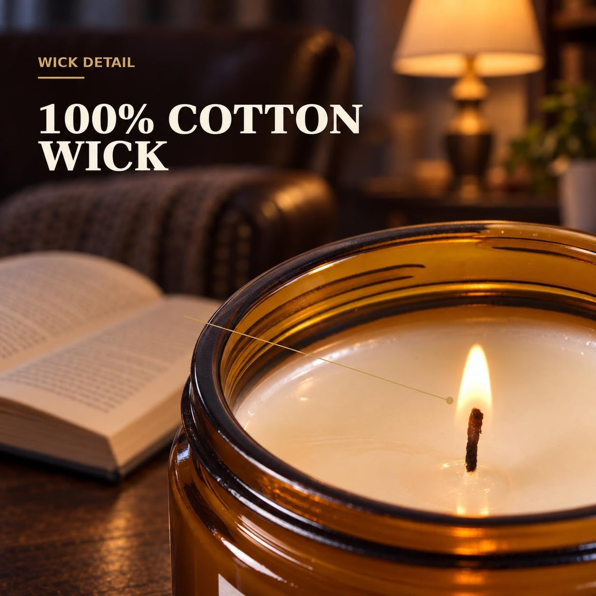 Whiskey Scented Candles Set for Men, 4 Pack 8 Oz Soy Coconut Wax Candles in Amber Glass Jars, Woodsy Fragrance Collection with 8% Fragrance Oil Load, 30-35 Hour Burn Time, Gift Set for Him