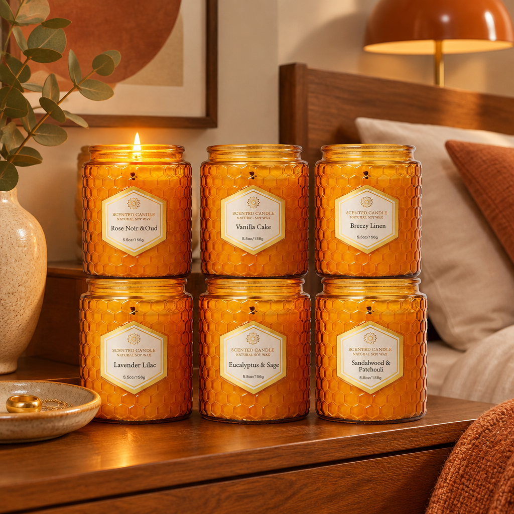 Soy Wax Jar Candle Set, 6 Pack