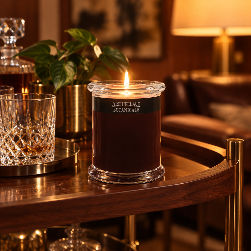 Havana Luxury Scented Candle, 8.6 oz styled in a room
