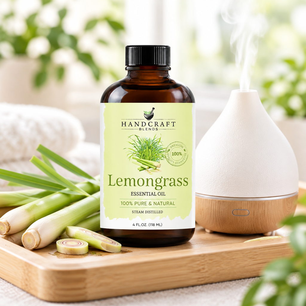 Lemongrass Essential Oil, 4 fl oz styled in a room