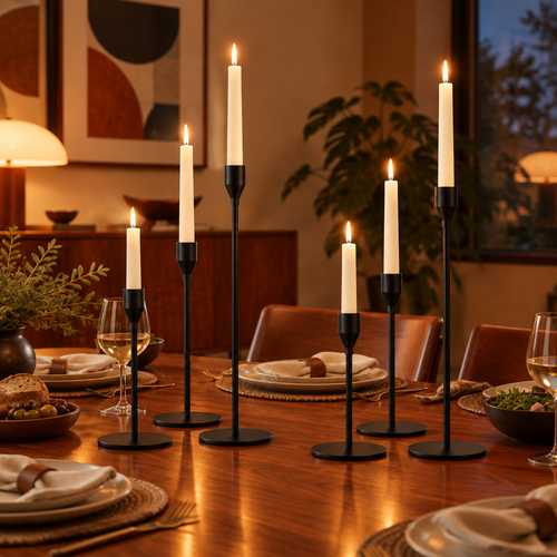 Black Taper Candle Holders lifestyle photo 3