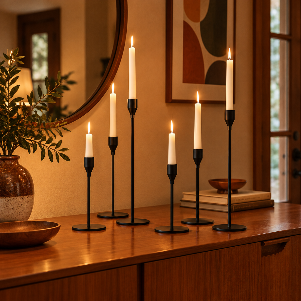 Black Taper Candle Holders lifestyle photo 4