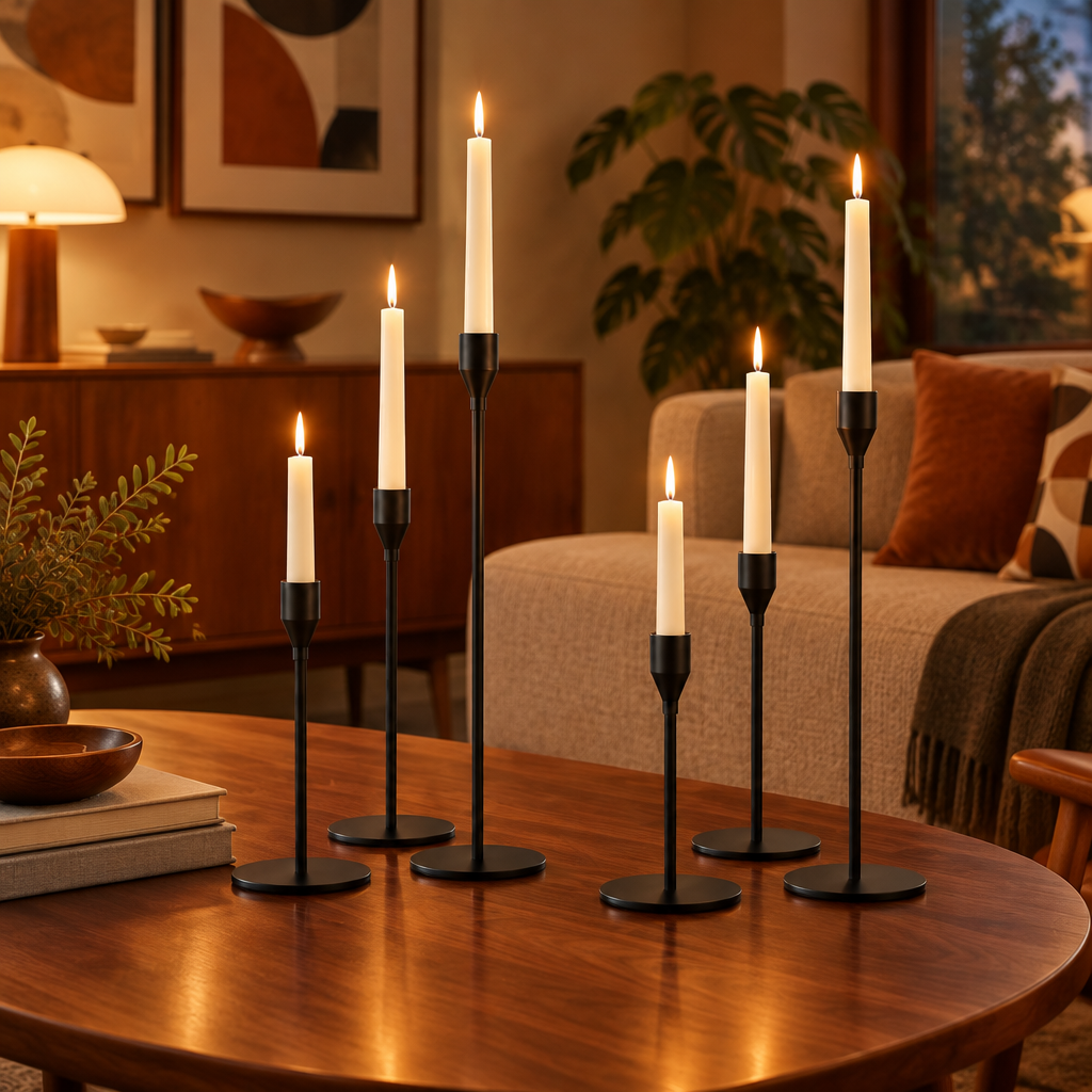 Black Taper Candle Holders lifestyle photo 2
