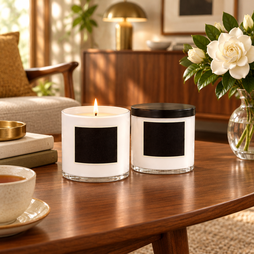 Gardenia Soy Candle Duo lifestyle photo 2