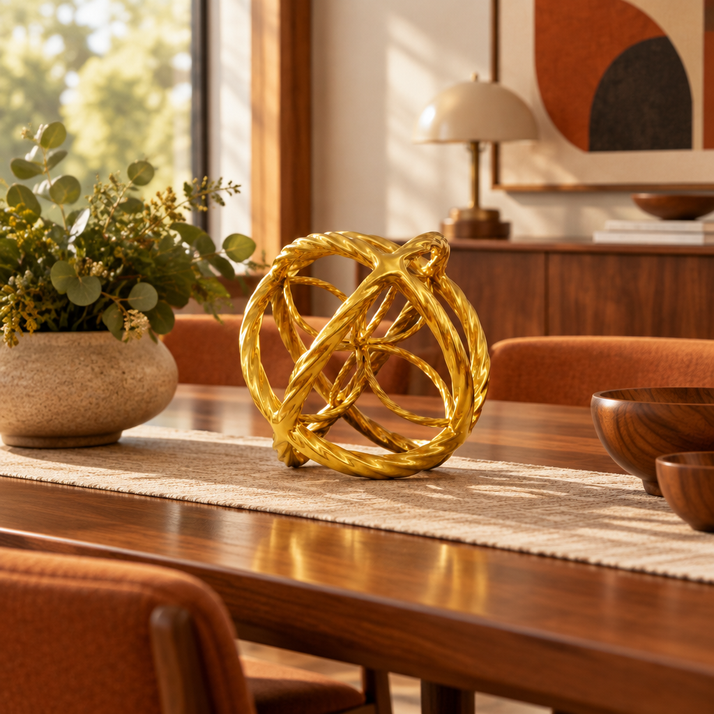 Gold Decorative Sphere Hand Painted lifestyle photo 3