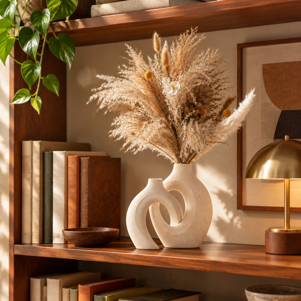 Hollow Ceramic Vase Set of 2 lifestyle photo 4
