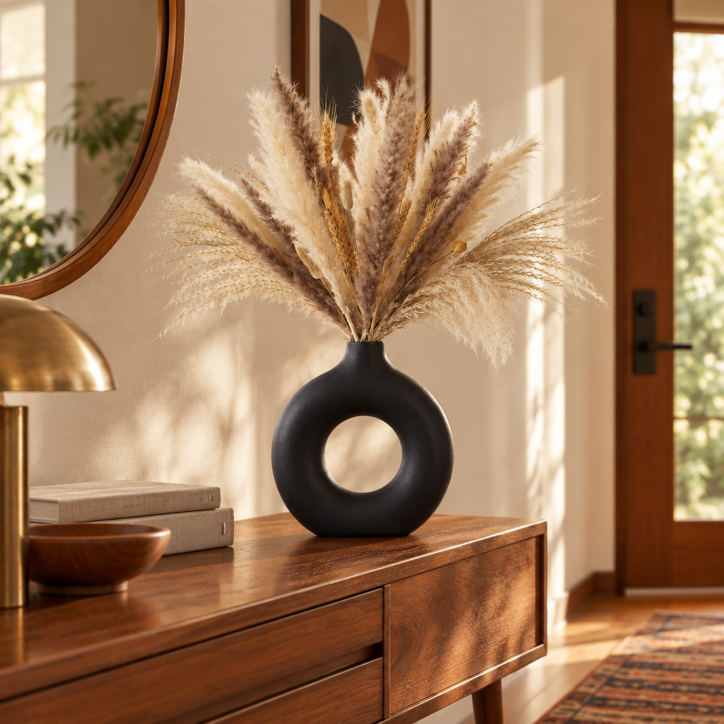 Matte Black Donut Vase lifestyle photo 2