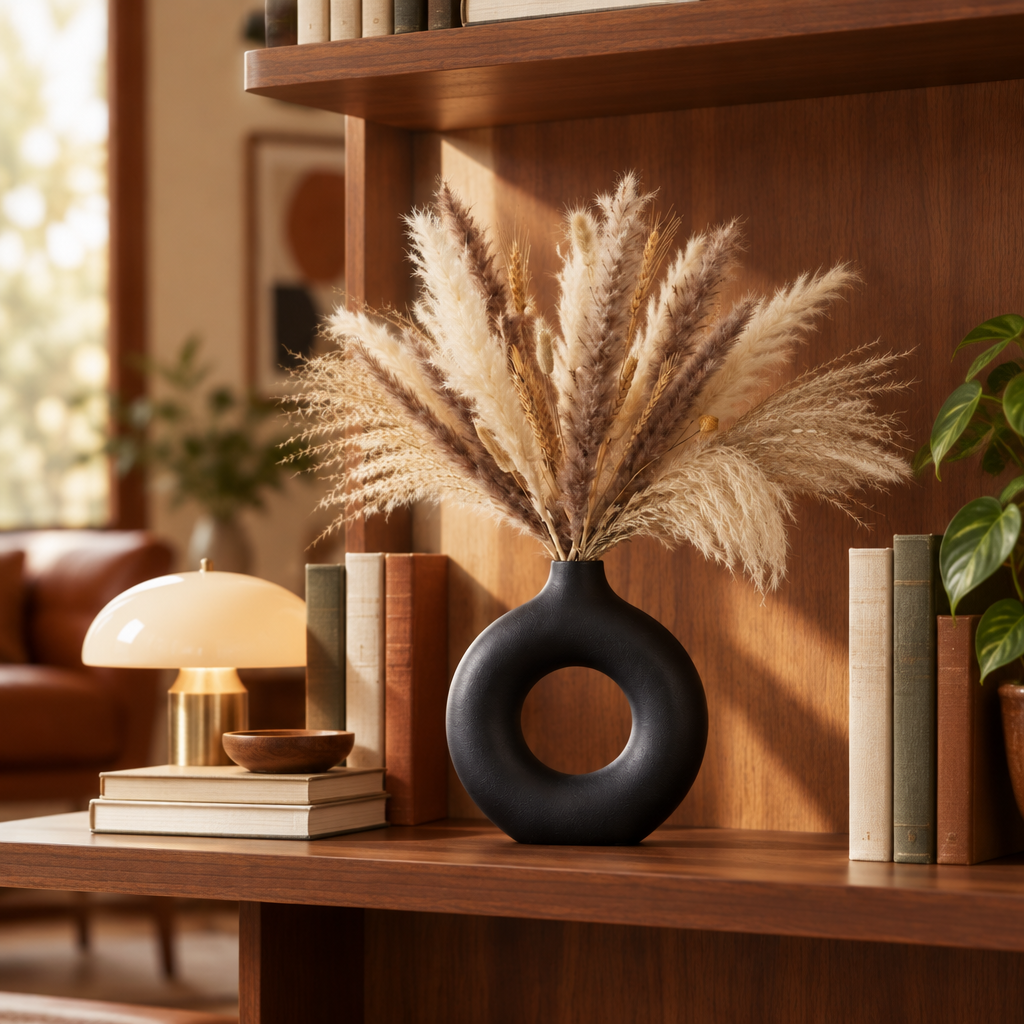 Matte Black Donut Vase lifestyle photo 4