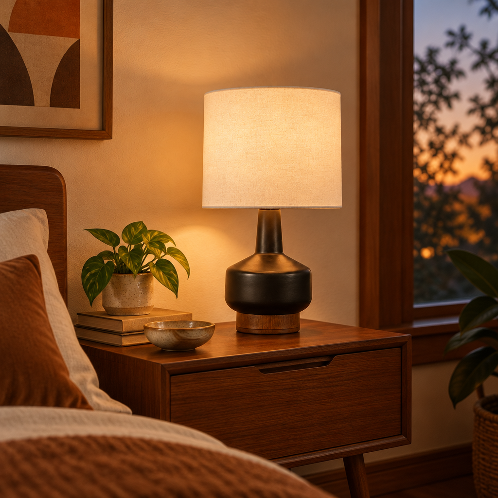 Mid Century Ceramic Table Lamp lifestyle photo 2