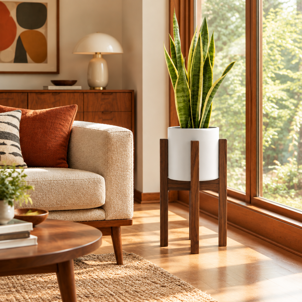 Mid Century Plant Stand lifestyle photo 2