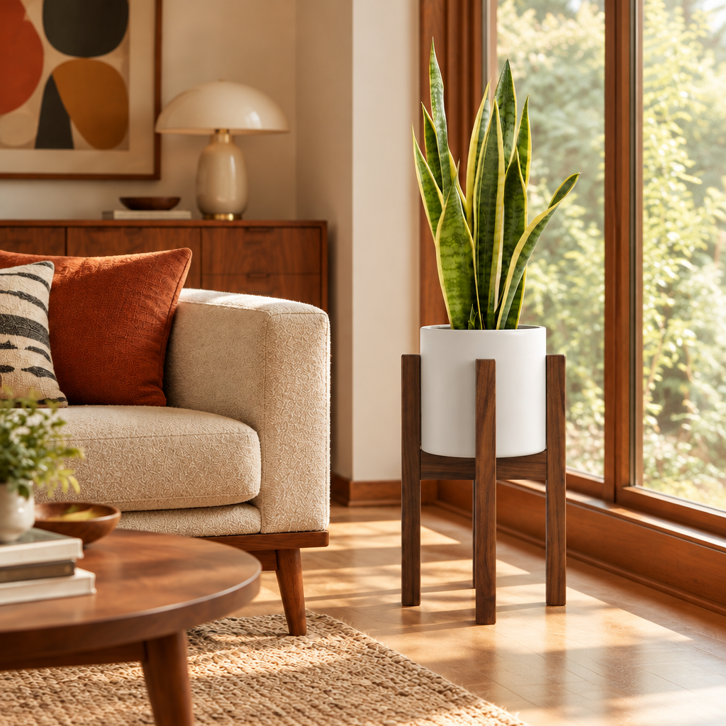 Mid Century Plant Stand lifestyle photo 3