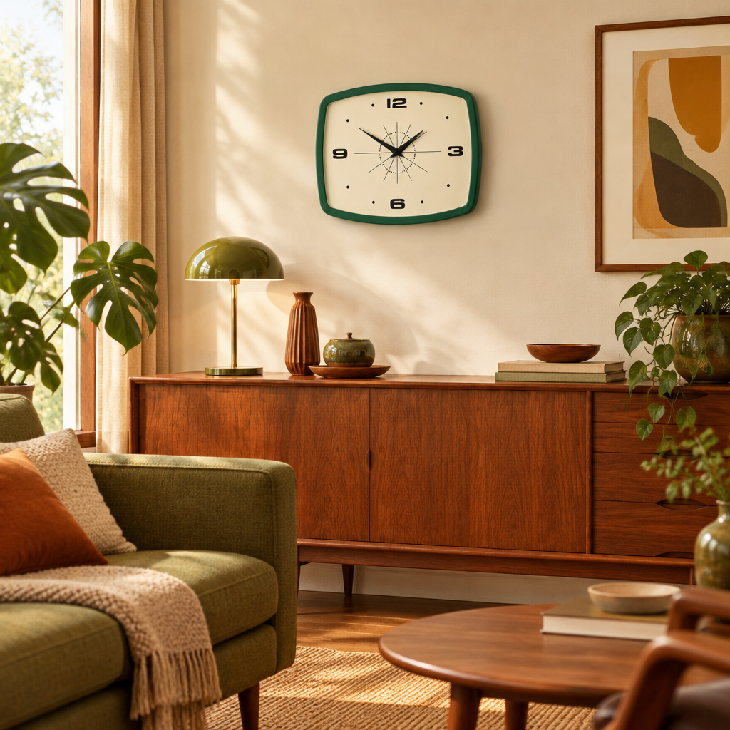 Retro Rectangular Wall Clock lifestyle photo 3