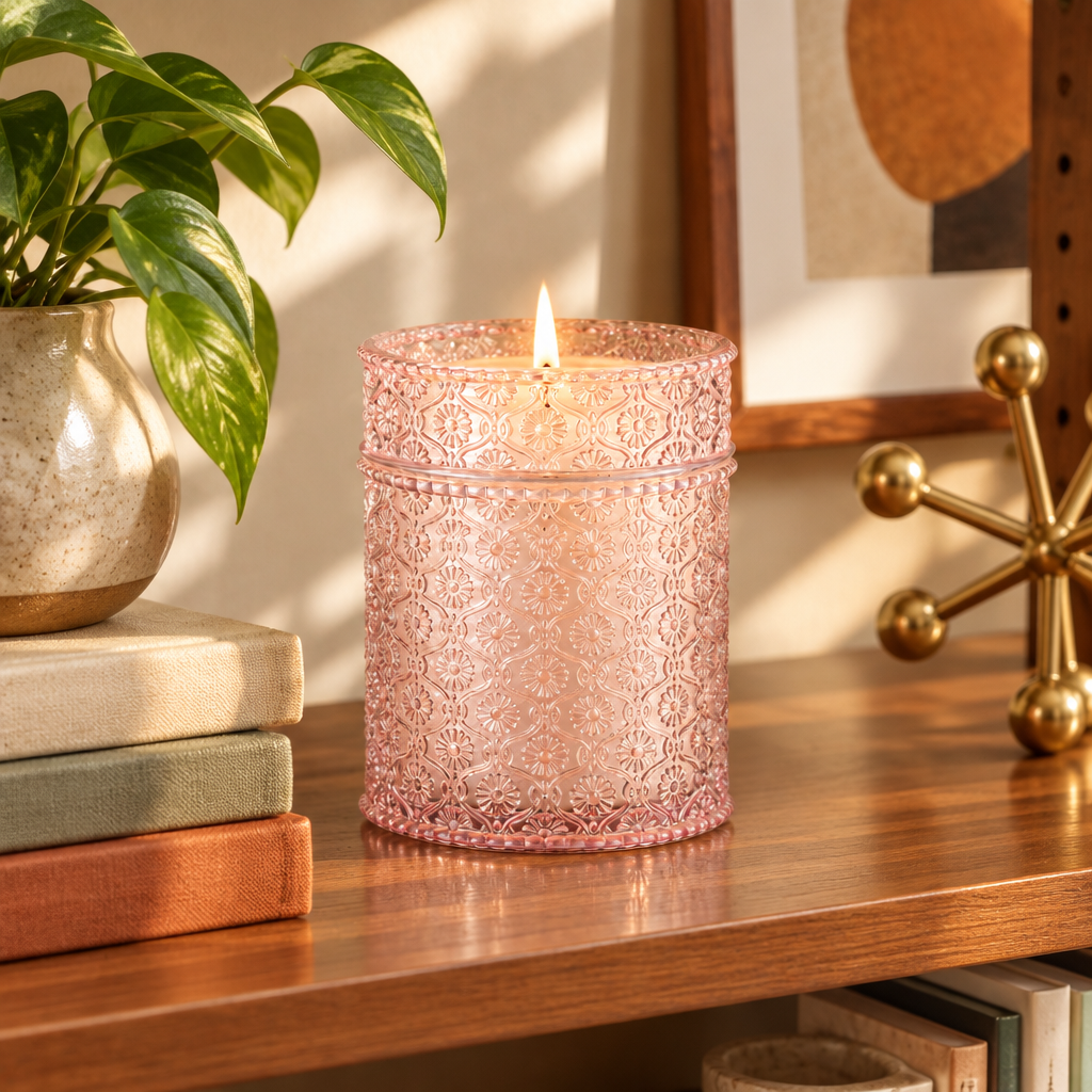 Santal Rose Luxury Scented Candle lifestyle photo 4