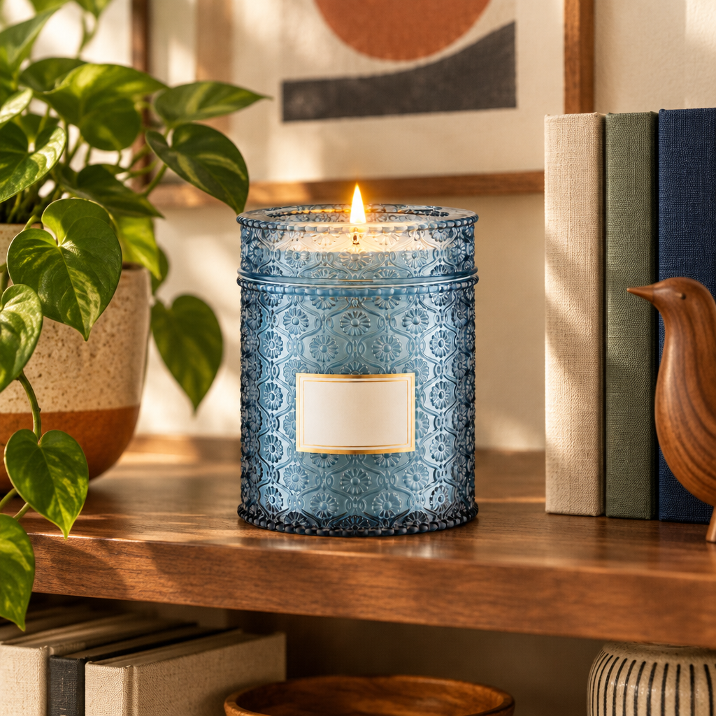 Santorini Salt Air Luxury Scented Candle lifestyle photo 4