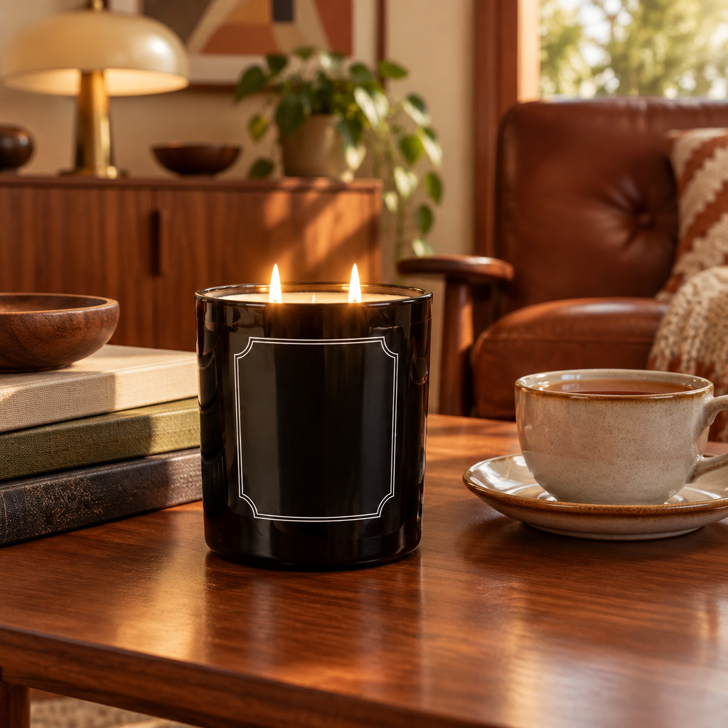 Warm Tobacco Pipe Large Double Wick Scented Candle lifestyle photo 2