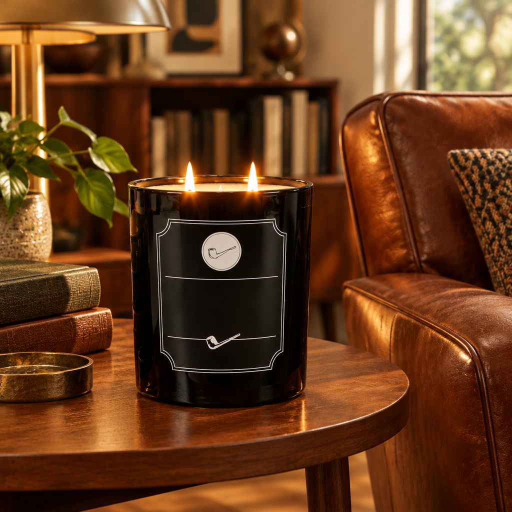 Warm Tobacco Pipe Large Double Wick Scented Candle lifestyle photo 3