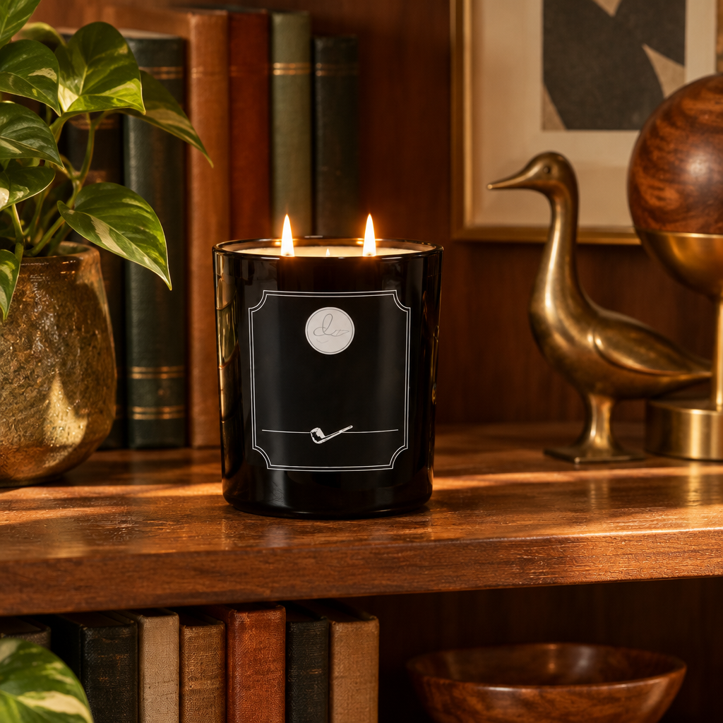Warm Tobacco Pipe Large Double Wick Scented Candle lifestyle photo 4