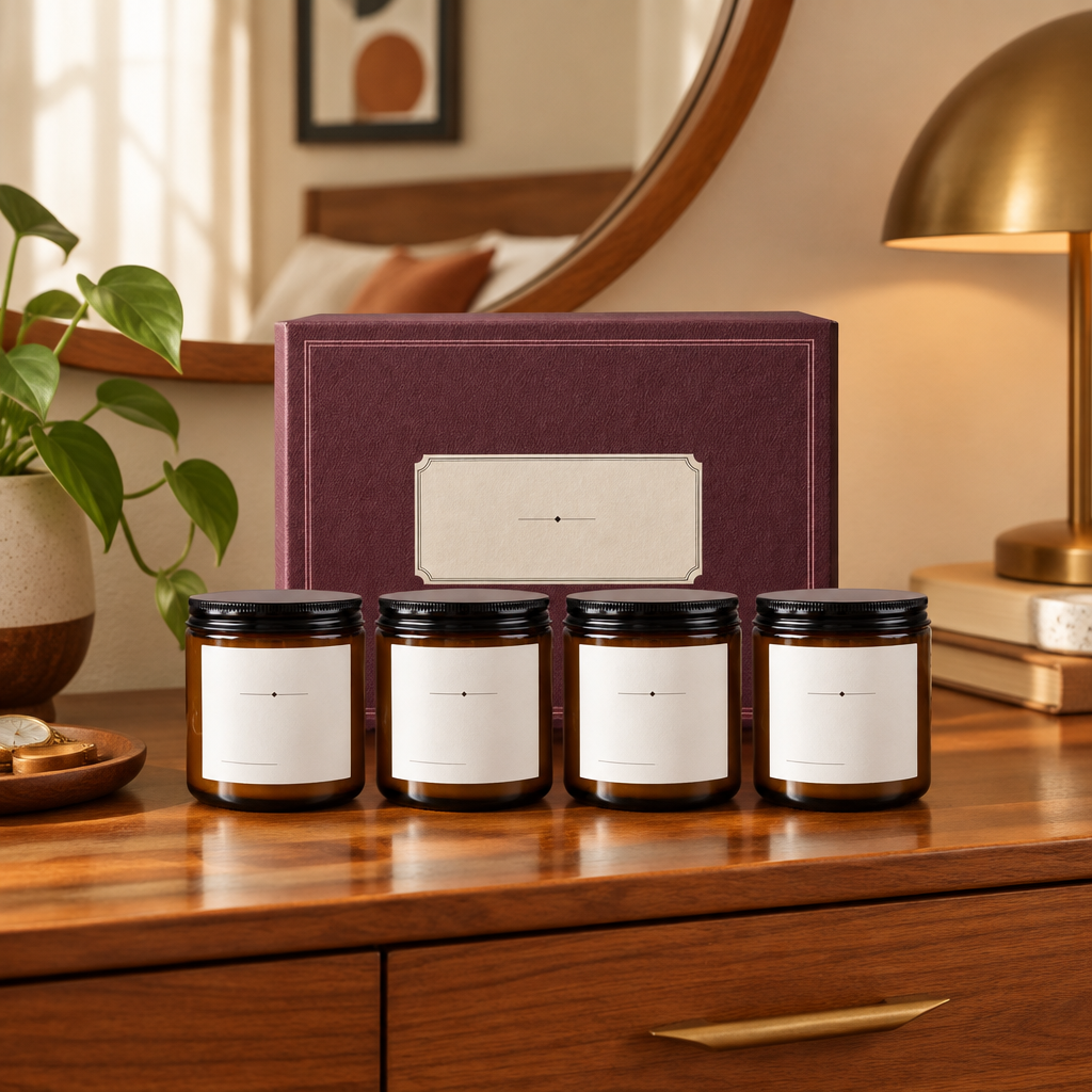 Whiskey Scented Soy Candle Set lifestyle photo 3